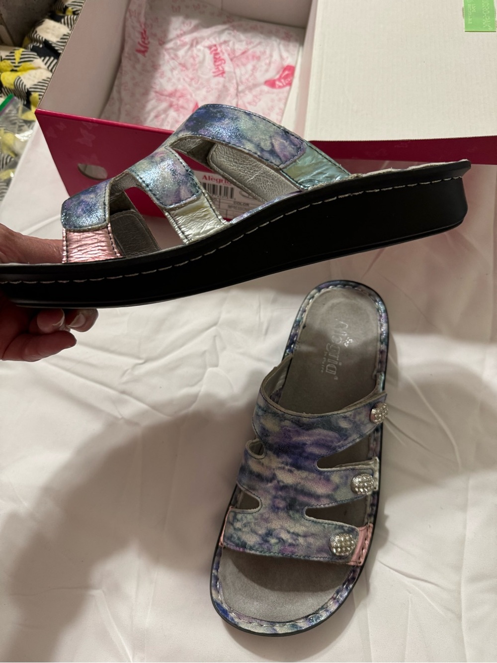 Alegria Venice Sandals Size 41 Impressionista Comfort Walking Slides EUC - Picture 6 of 7